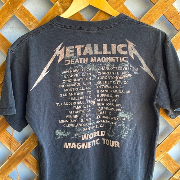 metallica 2008 world magnetic tour band tee shirt - Picture 2 of 3